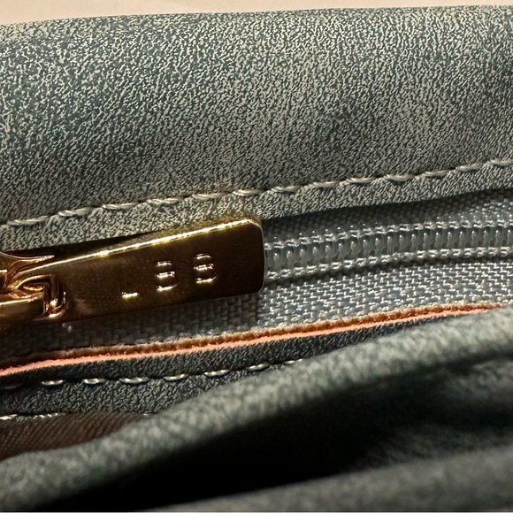 LBB Mini Suede Wristlet Light Blue Credit Card Holder Coin & Bill Holder - Picture 3 of 11